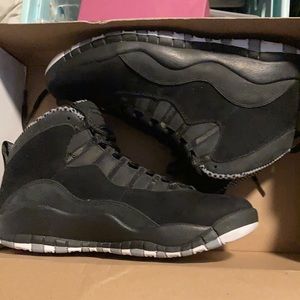NIKE AIR JORDAN RETRO 10 - black/white-stealth 9.5